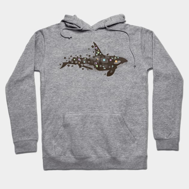 Fractured Killer Whale Hoodie by Terry Fan